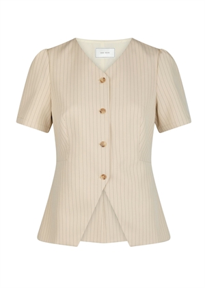 Jules pinstriped bluse Sand Neo Noir 